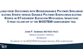 Long-Term Outcomes with Biodegradable Polymer Sirolimus-Eluting Stents Versus Durable Polymer Everolimus-Eluting Stents in Patients With STEMI: 5-Year Follow-up of the Biostemi Randomized Trial